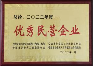 2022年度優(yōu)秀民營企業(yè)